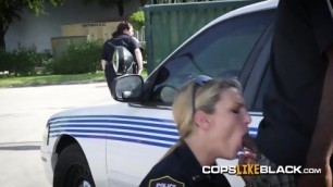 Blonde Randy Officer Enjoys So Much Blowing A Massive Dick