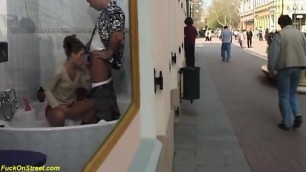 Crazy Rough Anal At Public Shopping Street