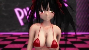 MMD Kurumi Tokisaki Pink Cat