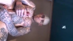 Tattoo Thug Jerking off and Cum