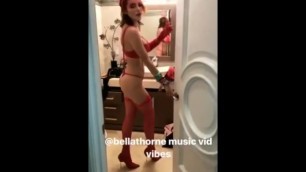 Bella Thorne in Red Thong & Bunny Bikini