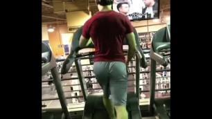 Sweaty Man Ass on the Treadmill