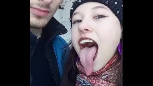 All Russian Girl Nastya Tongue Kissing