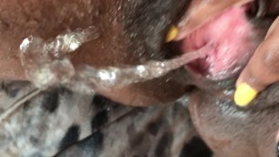 Cumming, Fingering & Peeing all over Myself. EXTREME CLOSE UP