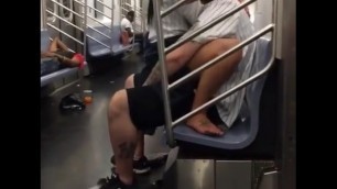 Couple Caught Fucking in Public on NYC Subway