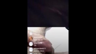 Fat Ebony Teen has Cyber Sex on Instagram Live (Part 2)