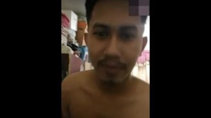 Malaysian Cute Man Show Hard Cock before going to Work