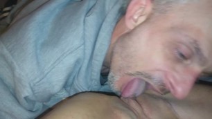 StepDaddy Eats and Finger Fucks Girls Pussy!