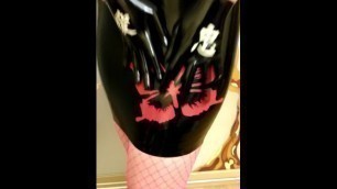 Latex Skirt and Gloves