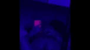 AMATEUR Slim Thick with Big Ass Riding Cock in Blue Light