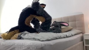 Hot German Shepherd Fucks Cute Gray Submissive Bunny (Murrsuit Porn)