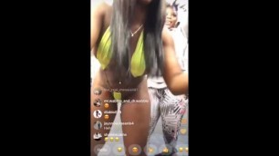 @THETOPICOF FRIEND SHOWS HER NICE BIG TITTIES ON INSTAGRAM LIVE!!