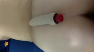 DP Pussy with Fake Cock