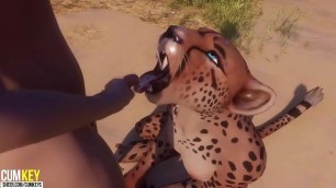 Furry Girl Mates With a Man &vert; Furry monster&vert; 3D Porn Wild Life