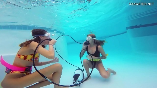 A perfect brunette babe Katya Nakolkina underwater